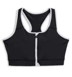 Swim Racerback Zip Compression Top - Black Novelty(Swim Racerback Zip Top Black Novelty) -tomboyx Sales 2337250001 Swim Black Novelty Racerback Zip Top 1