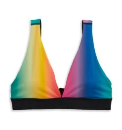 Swim Reversible Plunge Top - Melting Rainbow(Swim Reversible Plunge Top Melting Rainbow) -tomboyx Sales 2337260001 Swim Melting Rainbow Reversible Plunge Top 2