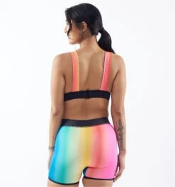 Swim Reversible Plunge Top - Melting Rainbow(Swim Reversible Plunge Top Melting Rainbow) -tomboyx Sales 2337260001 Swim Melting Rainbow Reversible Plunge Top On Fig 4