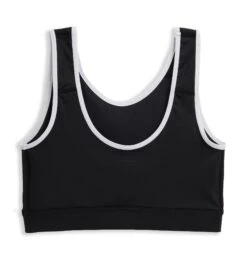 Swim Compression Sport Top - Black Novelty(Swim Sport Top Black Novelty) -tomboyx Sales 2337280001 Swim Black Novelty Sport Top 2