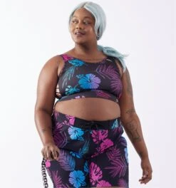 Swim Compression Sport Top - Tropadelic(Swim Sport Top Tropadelic) -tomboyx Sales 2337280011 Swim Tropadelic Sport Top On Fig 1