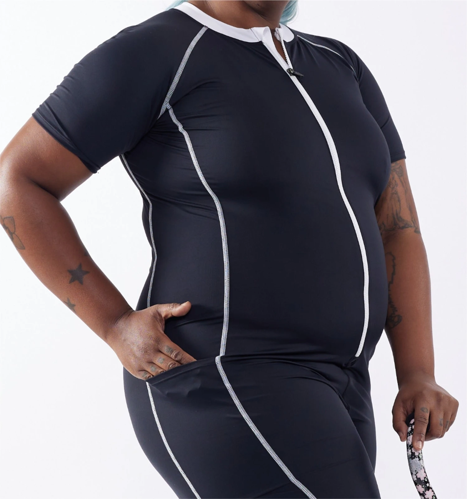 Swim 6" Unisuit - Black Novelty(Swim 6 Unisuit Black Novelty) 2 Swim 6" Unisuit - Black Novelty(Swim 6 Unisuit Black Novelty) - Image 2