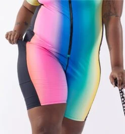 Swim 6" Unisuit - Melting Rainbow(Swim 6 Unisuit Melting Rainbow) -tomboyx Sales 2337380011 Swim Melting Rainbow 6in Unisuit On Fig 3
