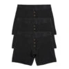 6" Fly Boxer Briefs 3-Pack - Cotton X= Black(Multipack 4 5 Trunks X Black 1)