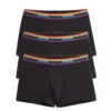 4.5" Trunks 3-Pack - Cotton Black Rainbow Logo(4 5 Trunks 3 Pack Cotton Black Rainbow Logo)