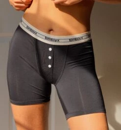 6" Fly Boxer Briefs - TENCEL™Modal Retro Black(6 Fly Boxer Briefs Tencel Modal Retro Black)