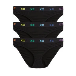 Bikini 3-Pack - TENCEL™ Modal Black X= Rainbow(Bikini 3 Pack Tencel Modal Black X Rainbow)