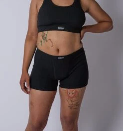 Bamboo Rib 4.5" Trunks - Black(Bamboo Rib 4 5 Trunks Black) -tomboyx Sales Black Bamboo Rib 4.5in TrunksOF1