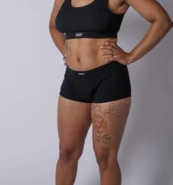 Bamboo Rib Boy Shorts - Black(Bamboo Rib Boy Shorts Black)