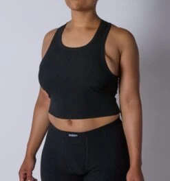 Bamboo Rib Bra Top - Black(Bamboo Rib Bra Top Black) -tomboyx Sales Black Bamboo Rib Bra TopOF1