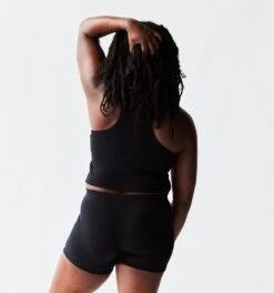 Bamboo Rib Bra Top - Black(Bamboo Rib Bra Top Black) -tomboyx Sales Black Bamboo Rib Bra TopOFEditorial3