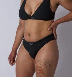 Bamboo Rib Cheeky - Black(Bamboo Rib Cheeky Black)