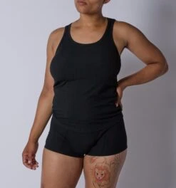 Bamboo Rib Power Tank - Black(Bamboo Rib Power Tank Black) -tomboyx Sales Black Bamboo Rib Power TankOF1