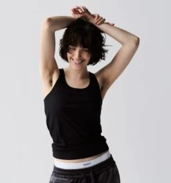 Bamboo Rib Power Tank - Black(Bamboo Rib Power Tank Black)