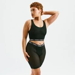 Powermesh 9" Boxer Briefs - Black(Powermesh 9 Boxer Briefs Black) -tomboyx Sales Black Powermesh 9in Boxer BriefOF3