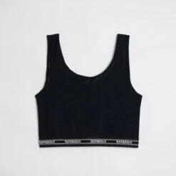 Powermesh Essential Bra - Black(Powermesh Top Black) -tomboyx Sales Black Powermesh Top 1