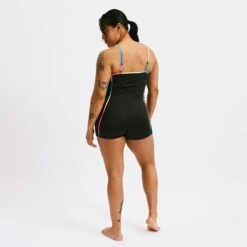 Swim 3.5" Skinny Strap Unisuit - Black Rainbow Ombre(Swim 3 5 Skinny Strap Unisuit Black Rainbow Ombre) 10 Swim 3.5" Skinny Strap Unisuit - Black Rainbow Ombre(Swim 3 5 Skinny Strap Unisuit Black Rainbow Ombre) -tomboyx Sales Black Rainbow Ombre Swim 3.5in Skinny Strap UnisuitOF4