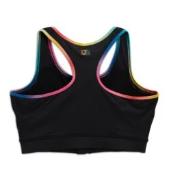 Swim Racerback Zip Compression Top - Black Rainbow Ombre(Swim Racerback Zip Compression Top Black Rainbow Ombre) -tomboyx Sales Black Rainbow Ombre Swim Racerback Zip Compression top 2