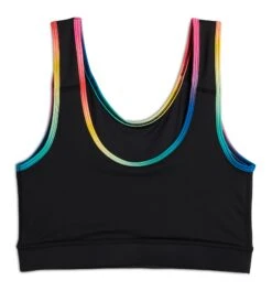 Swim Sport Compression Top - Black Rainbow Ombre(Swim Sport Compression Top Black Rainbow Ombre) -tomboyx Sales Black Rainbow Ombre Swim Sport Compression Top 2