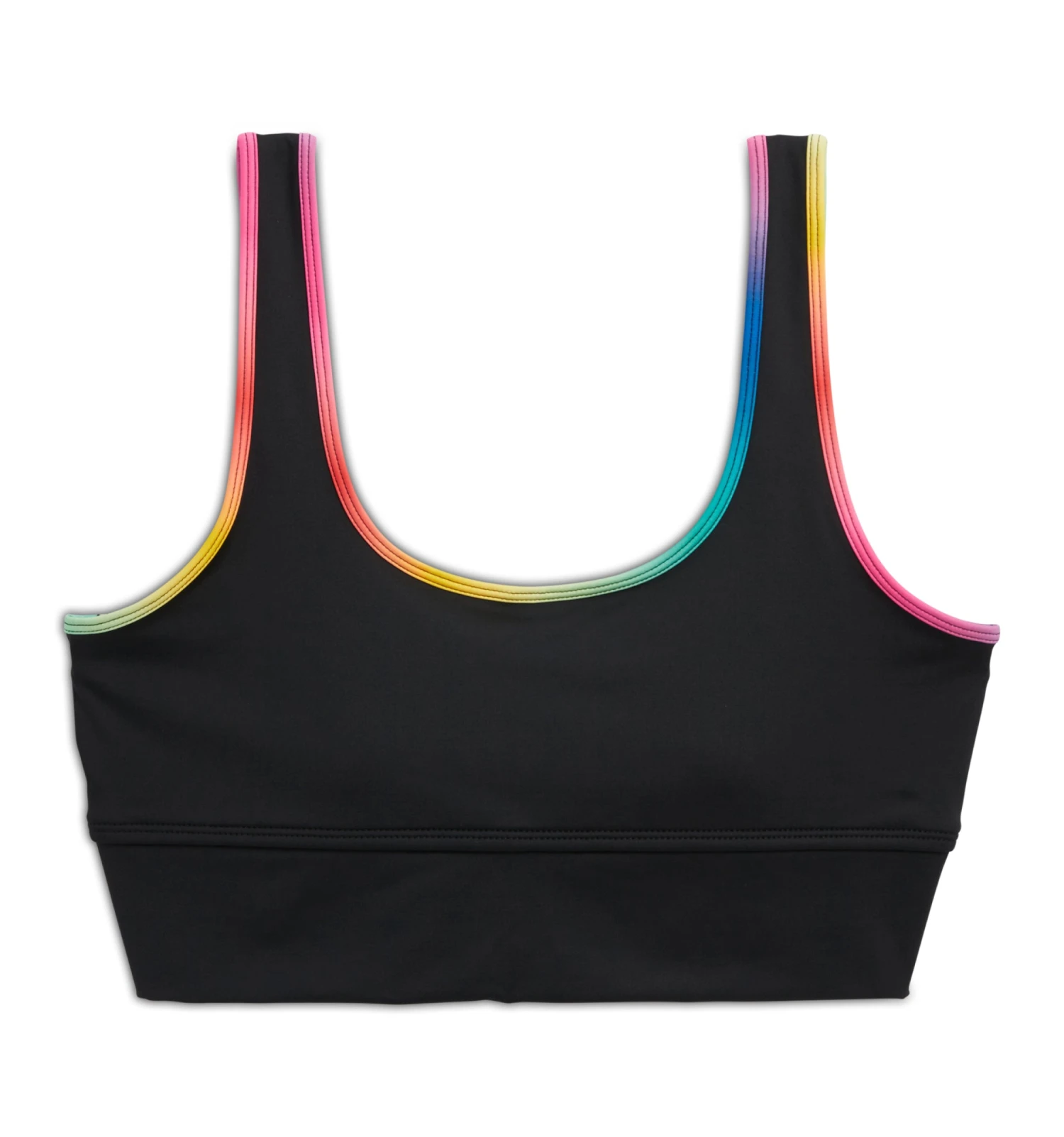 Straight Up Longline Top- Black Rainbow Ombre(Straight Up Longline Top Black Rainbow Ombre) 4 Straight Up Longline Top- Black Rainbow Ombre(Straight Up Longline Top Black Rainbow Ombre) - Image 4