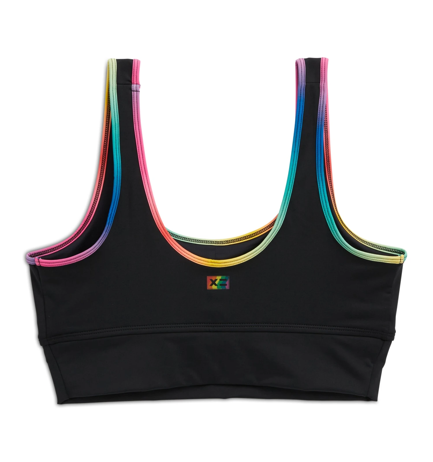 Straight Up Longline Top- Black Rainbow Ombre(Straight Up Longline Top Black Rainbow Ombre) 5 Straight Up Longline Top- Black Rainbow Ombre(Straight Up Longline Top Black Rainbow Ombre) - Image 5