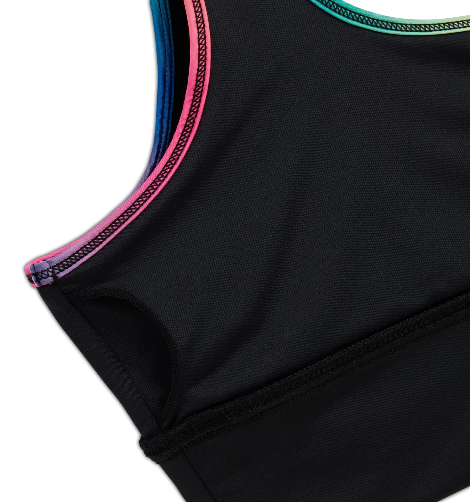Straight Up Longline Top- Black Rainbow Ombre(Straight Up Longline Top Black Rainbow Ombre) 6 Straight Up Longline Top- Black Rainbow Ombre(Straight Up Longline Top Black Rainbow Ombre) - Image 6
