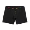 6" Fly Boxer Briefs - Black X= Rainbow(6 Fly Boxer Briefs Black X Rainbow)