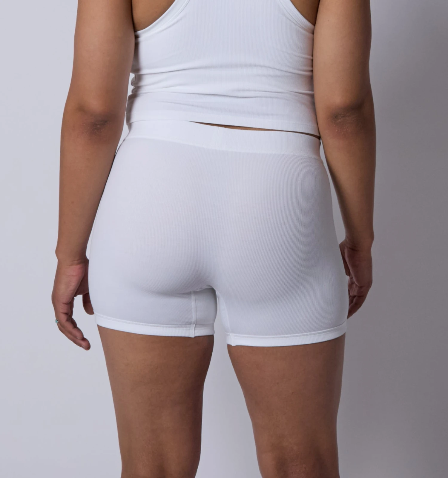 Bamboo Rib 4.5" Trunks - Bright White(Bamboo Rib 4 5 Trunks Bright White) 2 Bamboo Rib 4.5" Trunks - Bright White(Bamboo Rib 4 5 Trunks Bright White) - Image 2