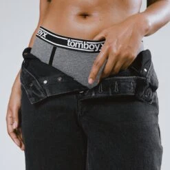 Boy Shorts - Charcoal Logo(Boy Shorts Charcoal Logov2)