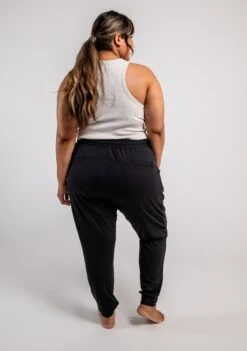 Cozy Luxe Fitted Jogger - Black(Cozy Luxe Jogger Black) -tomboyx Sales CozyLuxeJoggerOF2