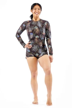 Swim 3" Shortie Long Sleeve Unisuit - Don't Be Jelly(Swim 3 Shortie Long Sleeve Unisuit Dont Be Jelly)