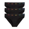 First Line Period Bikini 3-Pack - Black X= Rainbow(First Line Period Bikini 3 Pack Black X Rainbow)