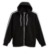 French Terry Track Full Zip Hoodie - Black(French Terry Track Full Zip Hoodie Black)