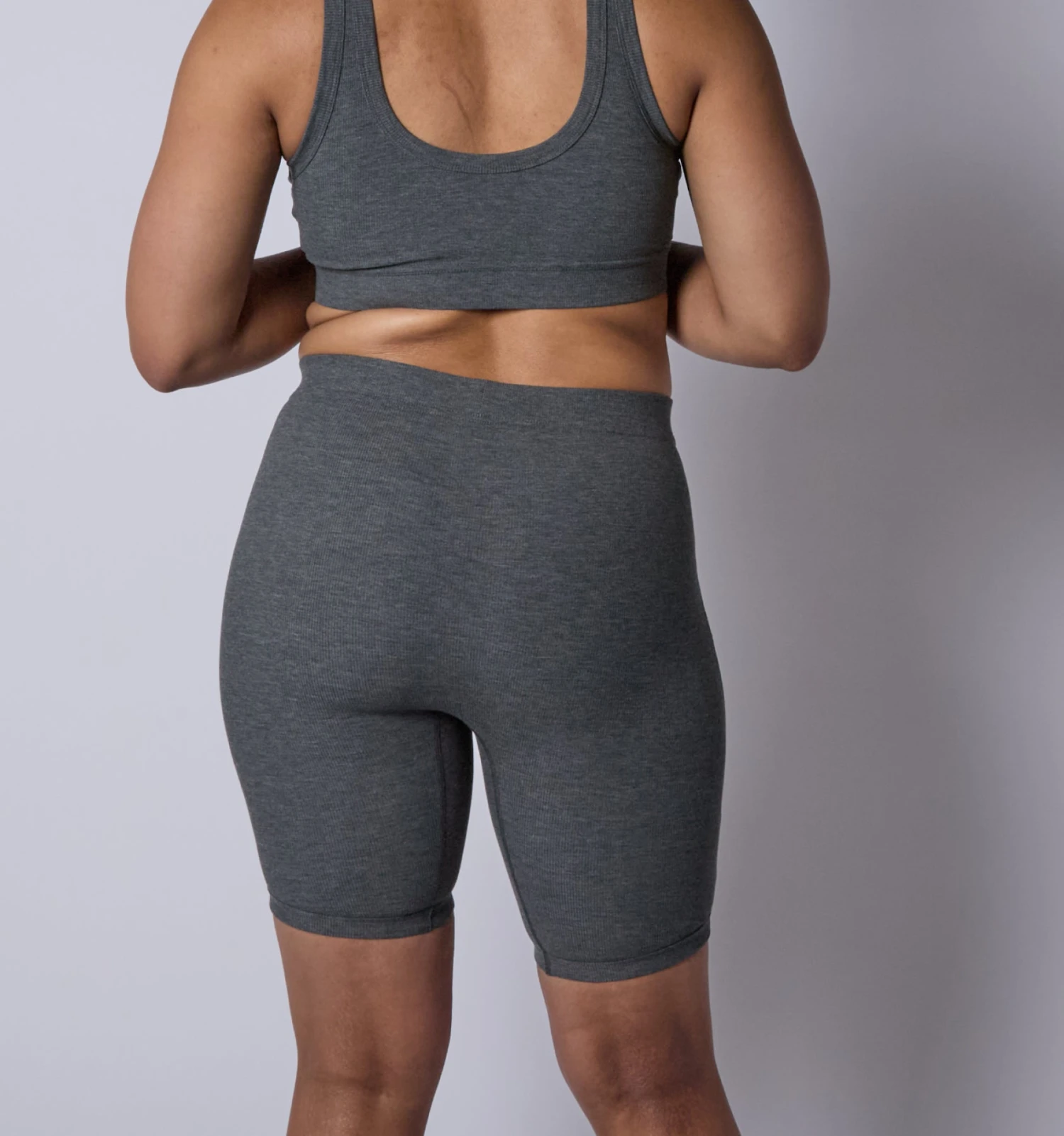 Bamboo Rib 9" Boxer Briefs - Heather Gray(Bamboo Rib 9 Boxer Briefs Heather Gray) 2 Bamboo Rib 9" Boxer Briefs - Heather Gray(Bamboo Rib 9 Boxer Briefs Heather Gray) - Image 2