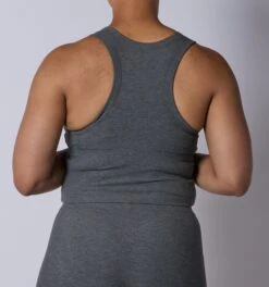 Bamboo Rib Bra Top - Heather Gray(Bamboo Rib Bra Top Heather Gray) -tomboyx Sales Heather Gray Bamboo Rib Bra TopOF2