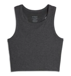 Bamboo Rib Bra Top - Heather Gray(Bamboo Rib Bra Top Heather Gray) -tomboyx Sales Heather Gray Bamboo Rib Bra Top 1