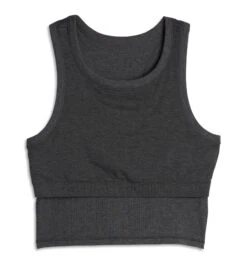 Bamboo Rib Bra Top - Heather Gray(Bamboo Rib Bra Top Heather Gray) -tomboyx Sales Heather Gray Bamboo Rib Bra Top 3