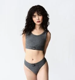 Bamboo Rib Cheeky - Heather Gray(Bamboo Rib Cheeky Heather Gray)