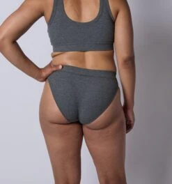 Bamboo Rib Cheeky - Heather Gray(Bamboo Rib Cheeky Heather Gray) -tomboyx Sales Heather Gray Bamboo Rib CheekyOF2