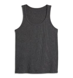 Bamboo Rib Power Tank - Heather Gray(Bamboo Rib Power Tank Heather Gray) -tomboyx Sales Heather Gray Bamboo Rib Power Tank 1