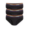 Iconic Briefs 3-Pack - Cotton Black Rainbow Logo(Iconic Briefs 3 Pack Cotton Black Rainbow Logo)