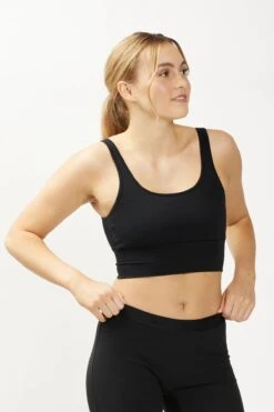 Longline Scoop Bra - X= Black(Longline Scoop Bra Black) -tomboyx Sales Longline Scoop Bra Black OF 1