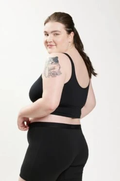 Longline Scoop Bra - X= Black(Longline Scoop Bra Black) -tomboyx Sales Longline Scoop Bra Black OF 4