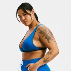 Swim Reversible Plunge Top - Marina Blue(Swim Reversible Plunge Top Marina Blue) -tomboyx Sales MarinaBlue Swim Reversible Plunge TopOF2