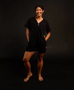 Anywhere Romper - Metallic Rainbow(Anywhere Romper Metallic Rainbow) -tomboyx Sales MetallicRainbowRomperOF1