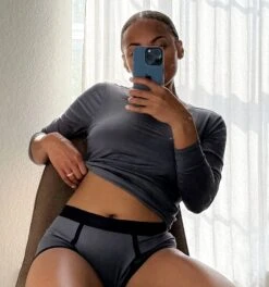 Long Sleeve Bra Top - TENCEL™ Modal Black(Long Sleeve Bra Top Tencel Modal Black) 5 Long Sleeve Bra Top - TENCEL™ Modal Black(Long Sleeve Bra Top Tencel Modal Black) -tomboyx Sales Modal Slate Long Sleeve Bra TopUGC1 1