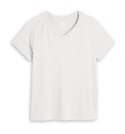 Short Sleeve Jersey Slub V Neck Tee - Natural(Short Sleeve Jersey Slub V Neck Tee Natural) -tomboyx Sales Natural Short Sleeve Jersey Slub Raglan V Neck 1