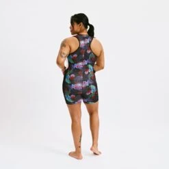 Swim 4.5" Zip Up Unisuit - Palm Dreams(Swim 4 5 Zip Up Unisuit Palm Dreams) -tomboyx Sales Palm Dreams Swim 4.5in Zip Up UnisuitOF4