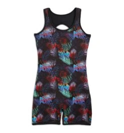 Swim 6" Reversible Sleeveless Unisuit - Palm Dreams(Swim 6 Reversible Sleeveless Unisuit Palm Dreams) -tomboyx Sales Palm Dreams Swim 6 Reversible Unisuit 1