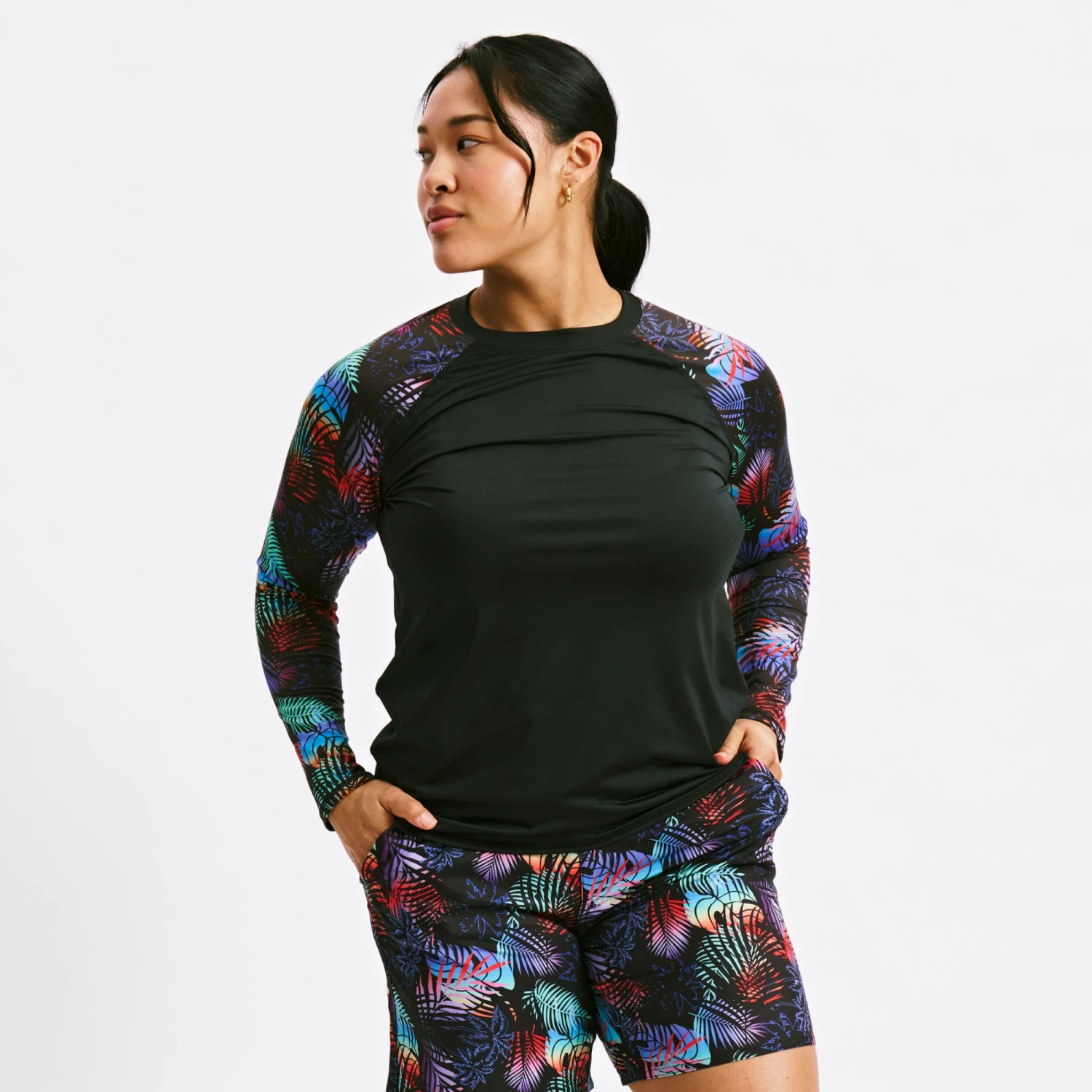 Swim Long Sleeve Sun Guard - Palm Dreams(Swim Long Sleeve Sun Guard Palm Dreams) 1 Swim Long Sleeve Sun Guard - Palm Dreams(Swim Long Sleeve Sun Guard Palm Dreams)